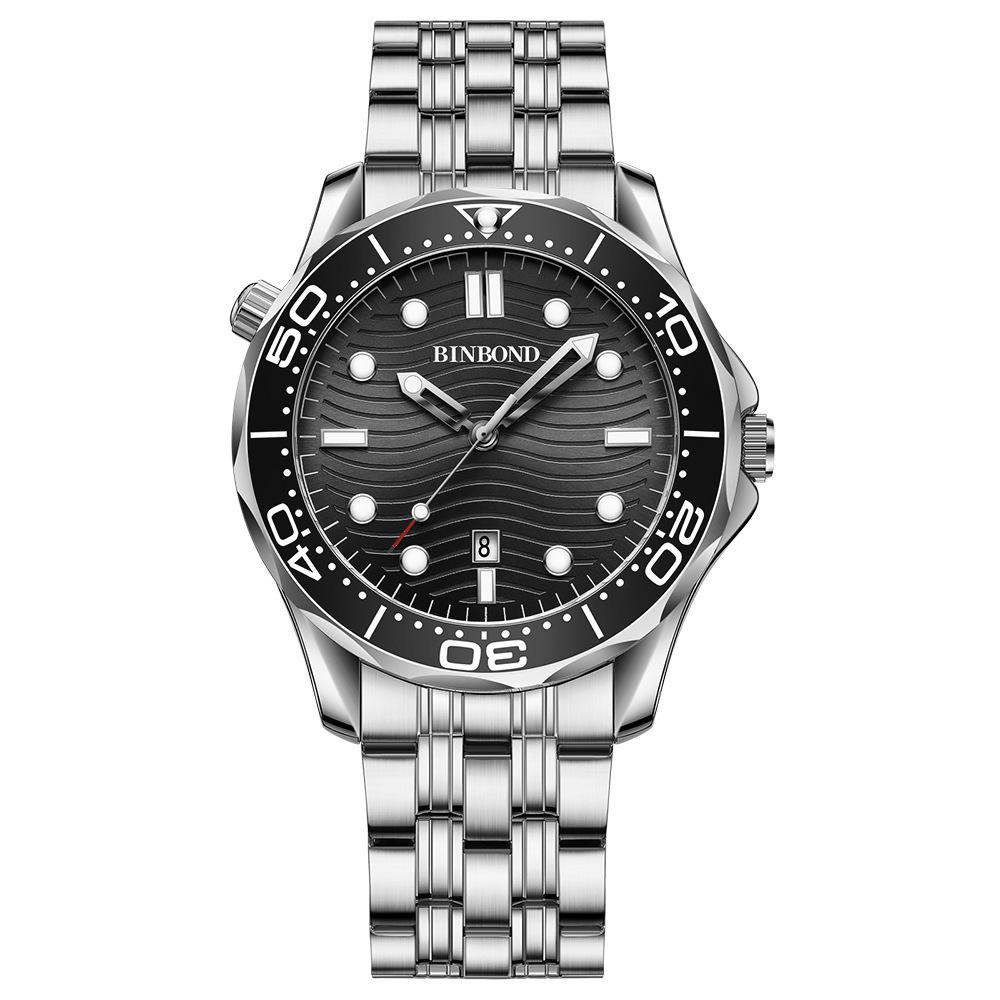 Binbond Luxury Men's Quartz Watch - Waterproof, Luminous, Rotating Dial