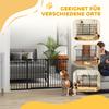 Adjustable Safety Gate W/ Three Extensions, Four Adjustable Screws, Black