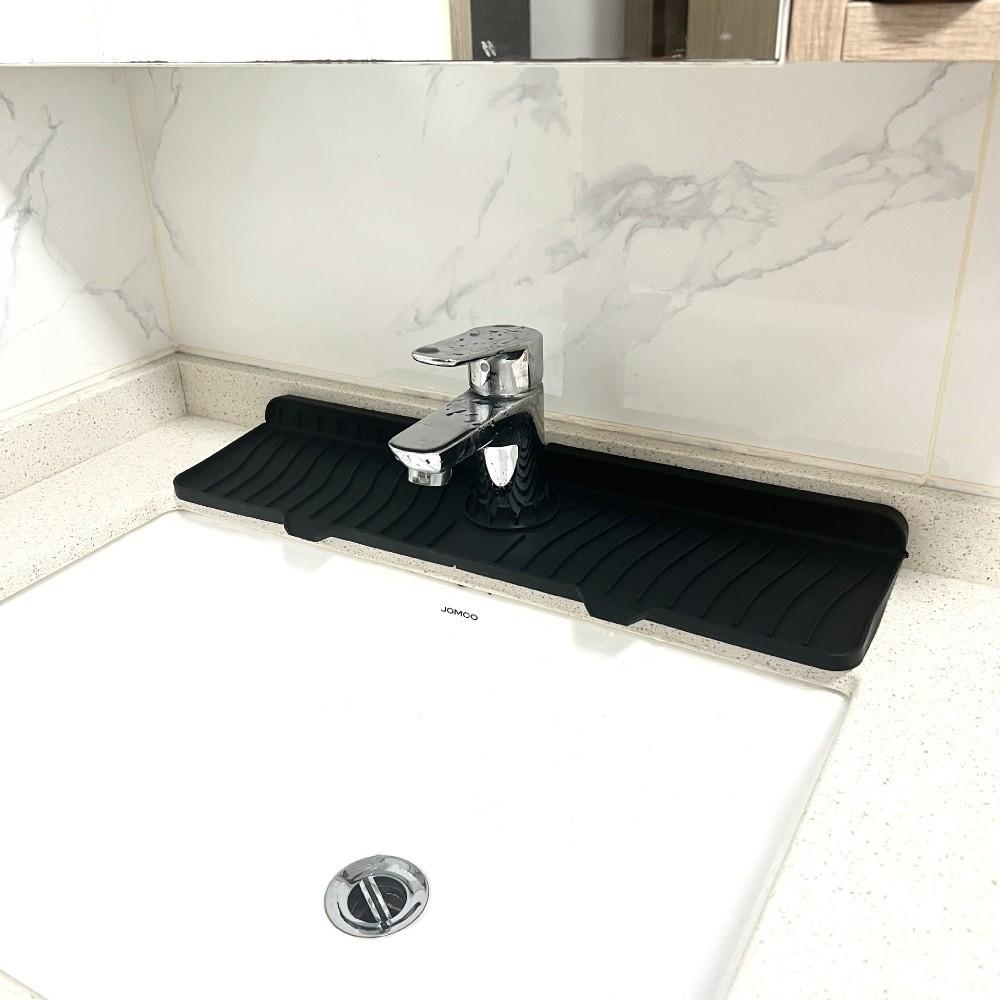 Silicone Faucet Splash Mat Easy Clean Countertop Splash Pad New Sink Water Catcher Mat  Kitchen Use