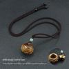 Retro Green Sandalwood Scented Pendant Necklace - Openable Scent Ball Box, Sweater Chain, Car Ornament for Men and Women