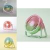 New Mini Usb Fan Color Changing Portable Desktop Fan With Built-in Battery Ideal For Students Dormitories Characters)