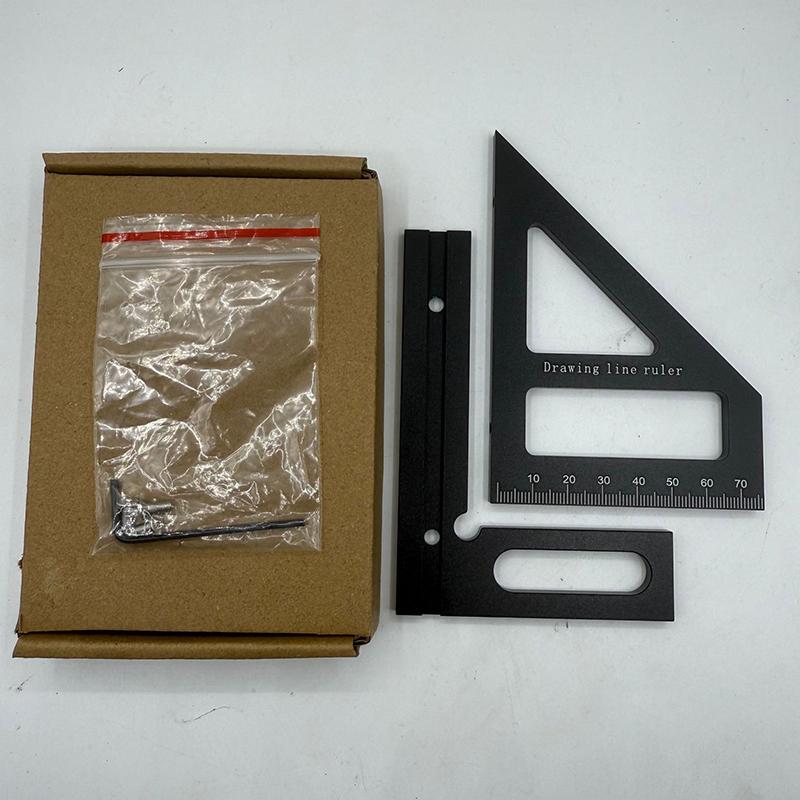 Square Woodworking Protractor Aluminum Alloy Miter Triangle Ruler High Precision Layout Measuring Tool For Engineer Carpenter