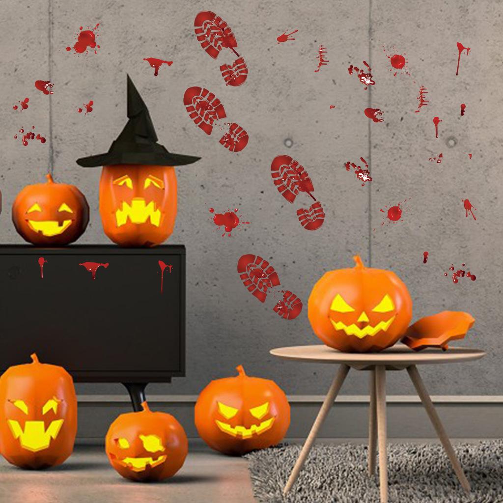 Окно Ванная комната Тень Стекло Наклейка на стену Хэллоуин Декор Хэллоуин наклейки ужас — фото 3