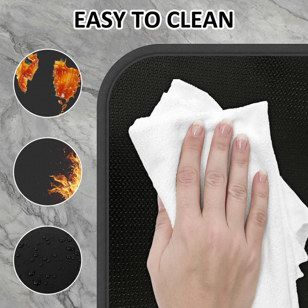 2 Pcs Heat Resistant Mats Non Slip Silicone Heat Resistant Air Fryer Pads Counter-top Protector Mat for Air Fryer Oven Kitchen
