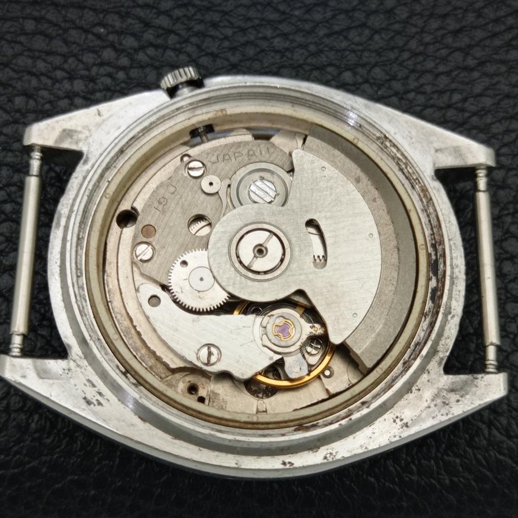 VINTAGE SEIKO 5 AUTOMATIC 7006A JAPAN MENS MAROON COLOR DIAL WATCH a708518-1