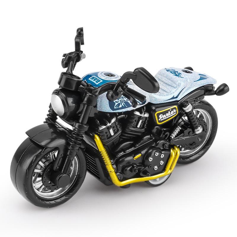 Trendy Mini Motorcycle Keychain Pendant: Cool Model Figurine Car Keyring Toy