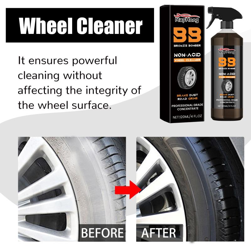 Wheel Cleaner for Car Detailing Strong Rim Brake Dust Remover Spray Professional Use for Home or Garage