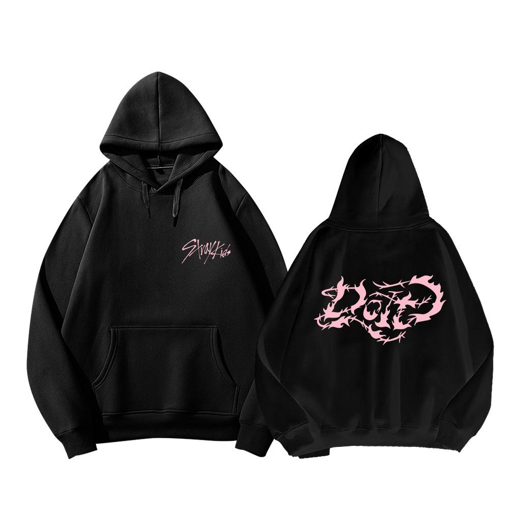 Stray Kids DO IT Pop-Up Tour Hoodie - Unisex Oversized Pullover Sweatshirt with Pink Graphic Print for STAY Fans(Fleece-Lined)