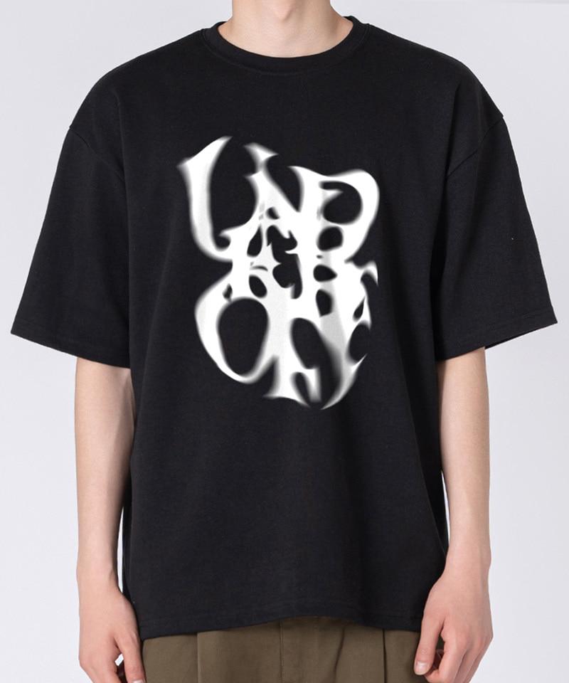 Under Off Oversized Crew Neck Smoked Short Sleeve T-Shirt White