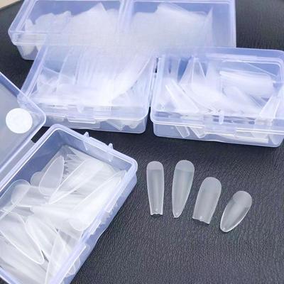 Matte Ultra-Thin Traceless False Nails with Optional Refills, Dual-Use Full or Half Stick, No Polishing Needed