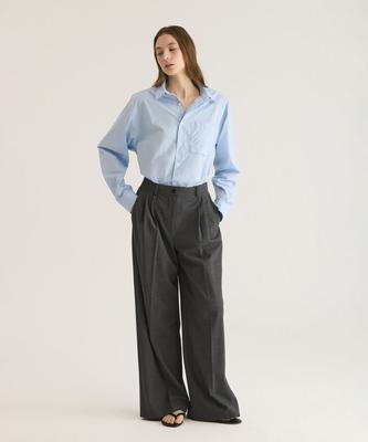 Oteumilkape Timeless Two-Tuck Wool Pants - Gray