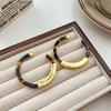 Vintage Fashion Leopard Tortoiseshell Round Circle Earrings For Women