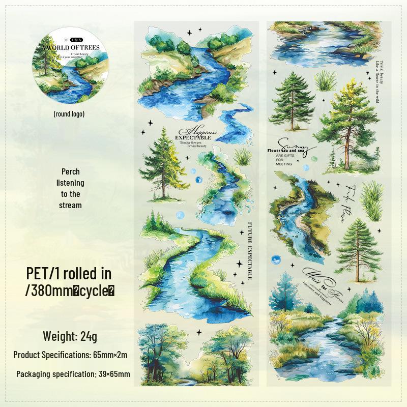 Ketchup Plant Landscaping Tape: Fresh, Cute, PET Material for Children's DIY Collage and Journaling.