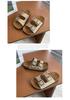 Children's Birkenstock Cork Fabric Retro Double Buckle Sandals - Thick Sole, Non-Slip, Summer Outdoor Shoes for Boys.