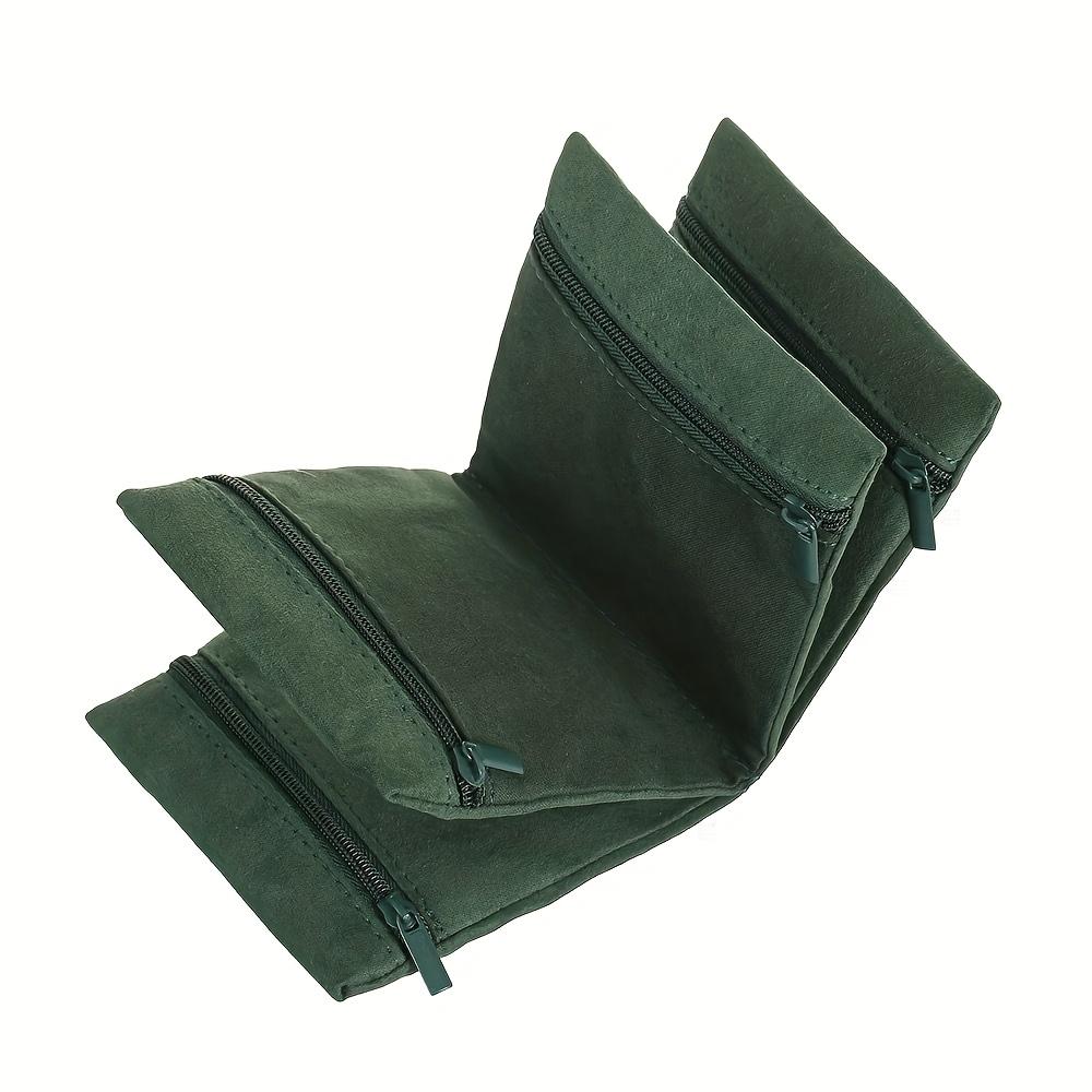 

High Quality Velvet Tassel Jewelry Box Portable Soft Storage Box Multifunctional Storage Packaging зелёный