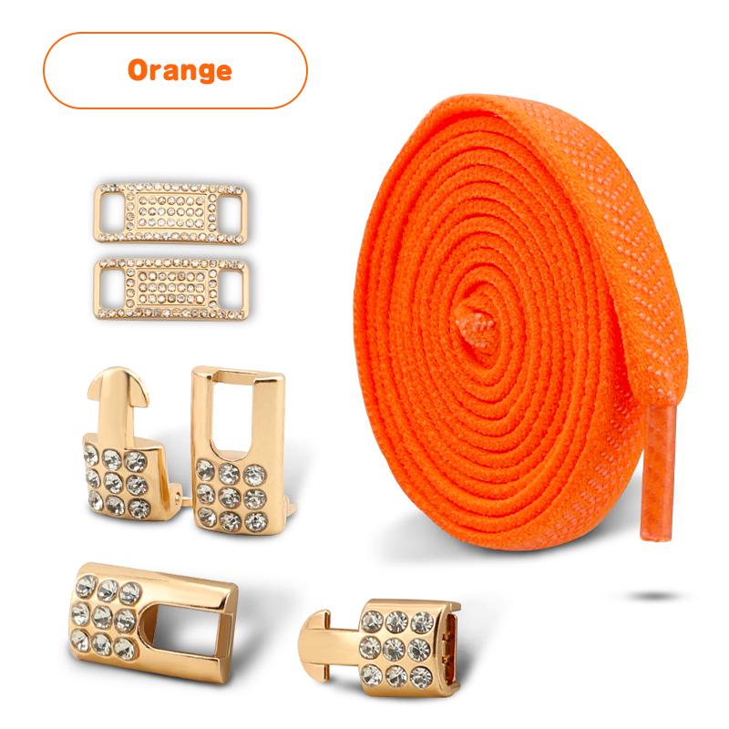 1 pár Elastické tkaničky bez zavazování Bling Diamantové křížové zámky Ozdoby na tkaničky Spony na tenisky pro AF1 Kovové tkaničky pro ženy muže