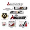3D Metal Aluminum Car Side Fender Sticker Alloy Badge Auto Logo Rear Trunk Decals For Mitsubishi Ralliart ASX Outlander X Lancer RO4