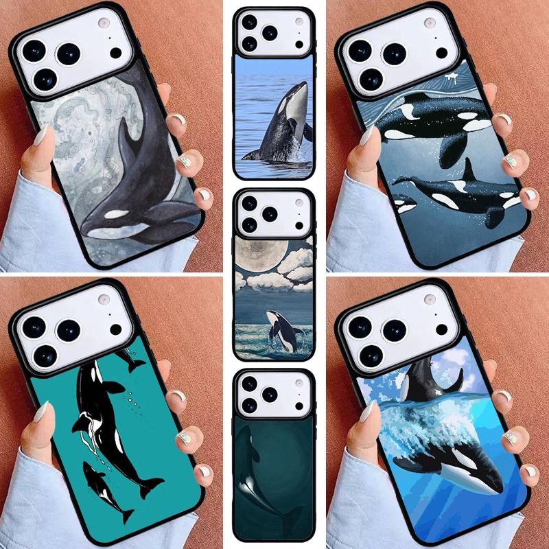 Killer Whale Orca Phone Case for iPhone 17ProMax 12 13 14 15 16e 17 Pro Max Plus Air Cover