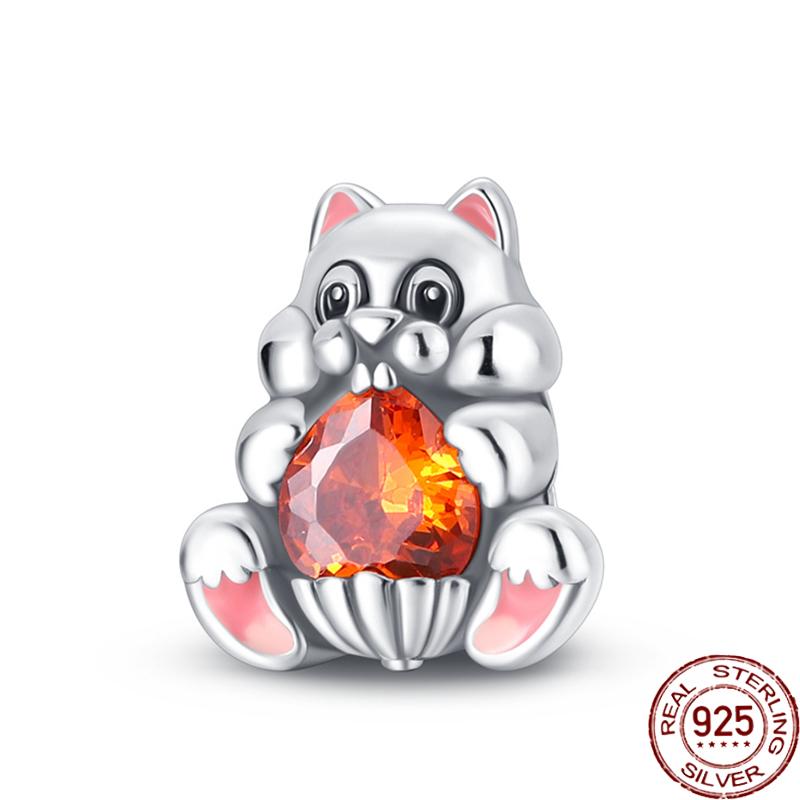 Copper Autumn Brown Music Squirrel Scarecrow Pumpkin Maple Leaves Charm Bead Women'S Bracelets Diy Jewelry Gift