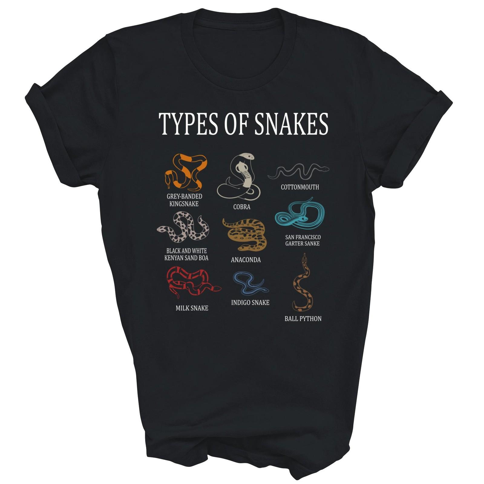Types Of Snakes Educational Serpent Funny Unisex Shirt Gift T-Shirt M