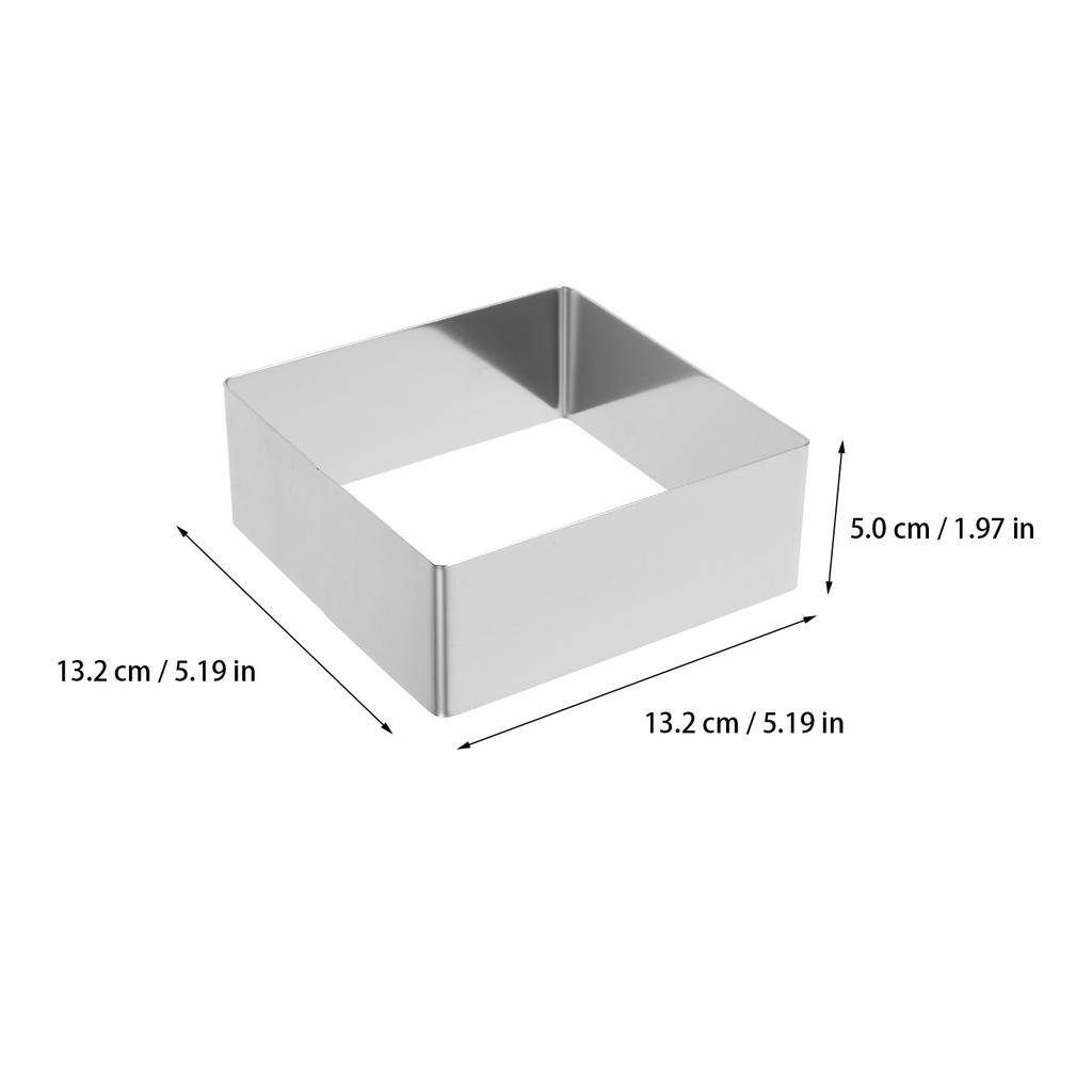 Stainless Steel Cake Ring 3 Inch Square Mousse Mould Baking Pastry Dessert Tool Cookie Cutter Oven Safe Kitchen Barware