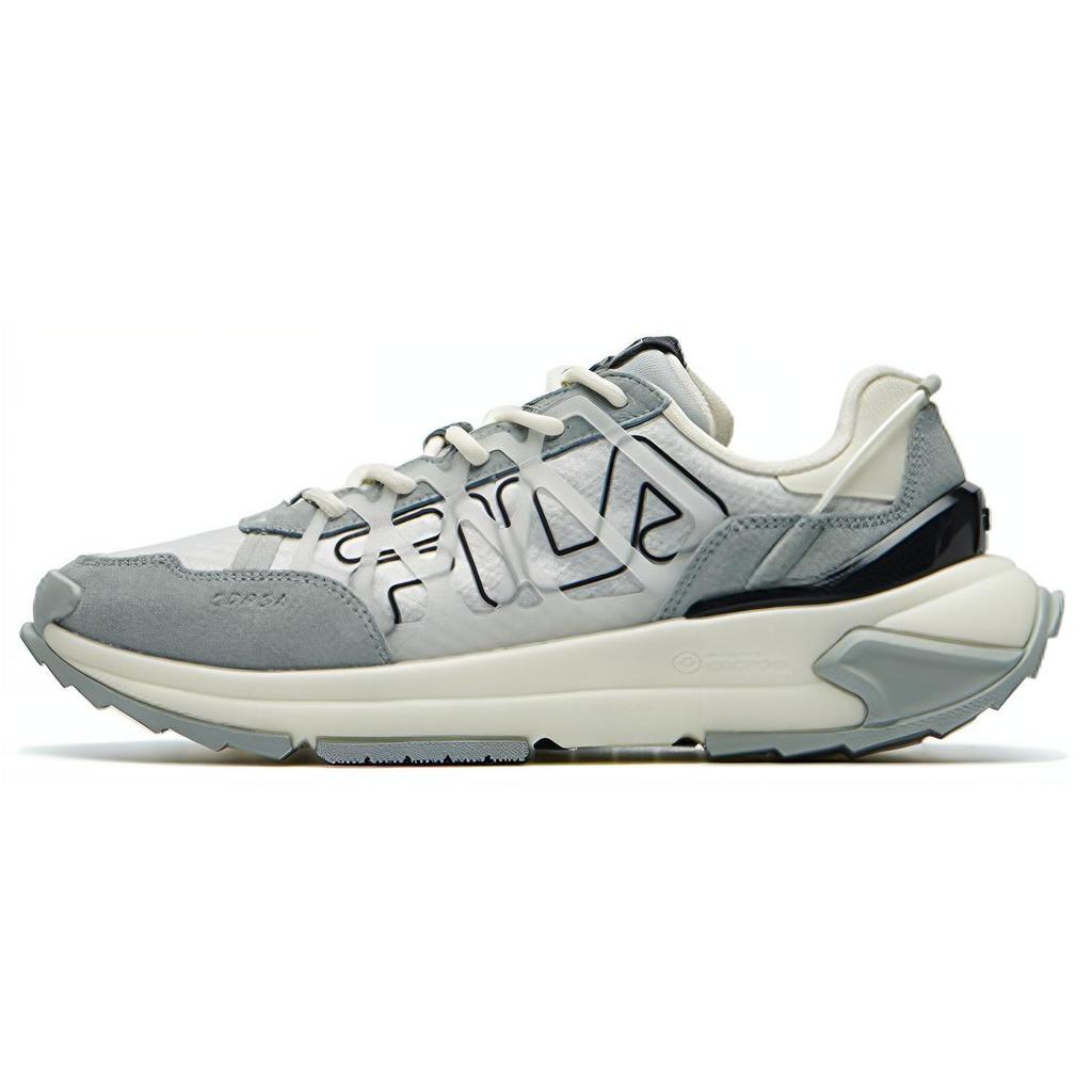 Fila Heritage-FHT Casual Retro Mesh Low-Top Running Shoes Men Sneaker Silver Gray F12M134145FSG