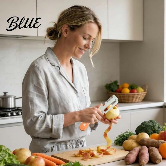 Pineapple Peeler Vegetable with Ergonomic Handle 2-in-1 Fruit And Bottle Opener Paring Knife Wide Curved Blade Kitchen Peeling Tool for Potatoes