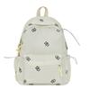 Cute Bear Print School Backpack with Front Pocket Side Drawstrings Casual Daypack for Daily Use