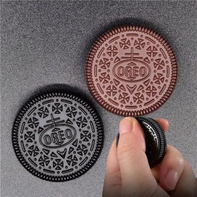 Biscuit Magnetic EDC Fingertip Spinner Fidget Metal Push Brand Toy Pop Coin Adult Anti Anxiety and Stress Relieving Coin Sensory