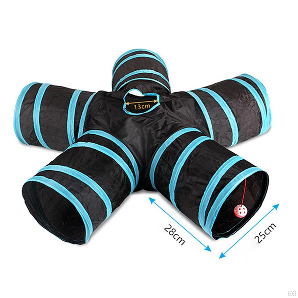 Cat Kitten Toys Set, Collapsible Tunnels for Indoor Cats, Interactive Feather Toy Mouse