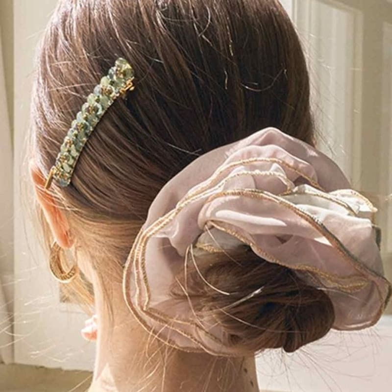 Jean Paul Clarisse Gold Line Chiffon Scrunchie JP-23-288S