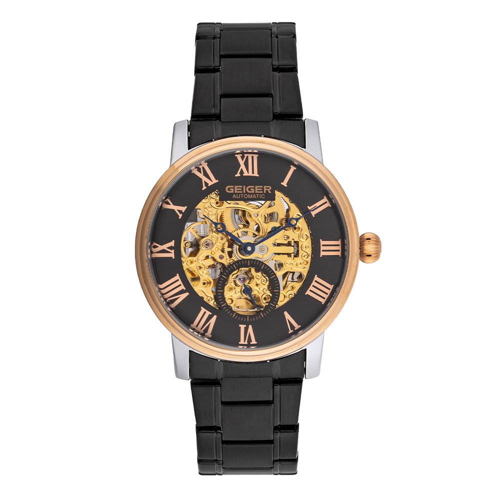 Gaigeo Ge1262Bwb Men'S Skeleton Automatic Metal Watch