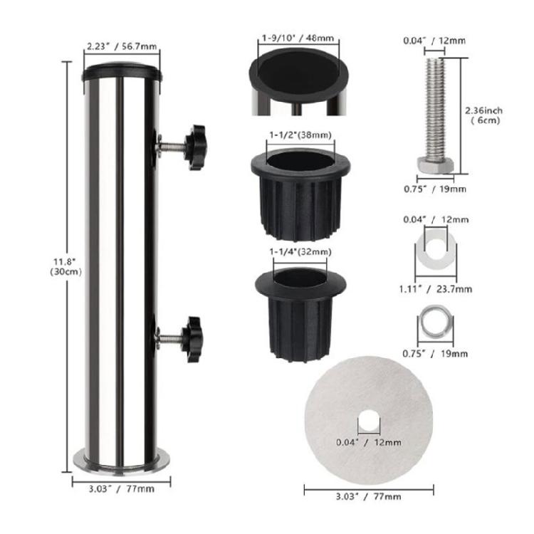 Square Stand for Water Parks Restaurants Backyards Parasol Umbrella Mount Clamp