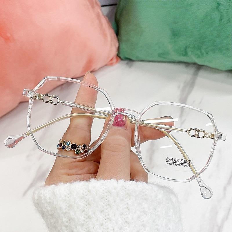 Round Fashionable Frame Computer Anti Radiation Anti Blue Light Glasses Light Weight Eyeglass