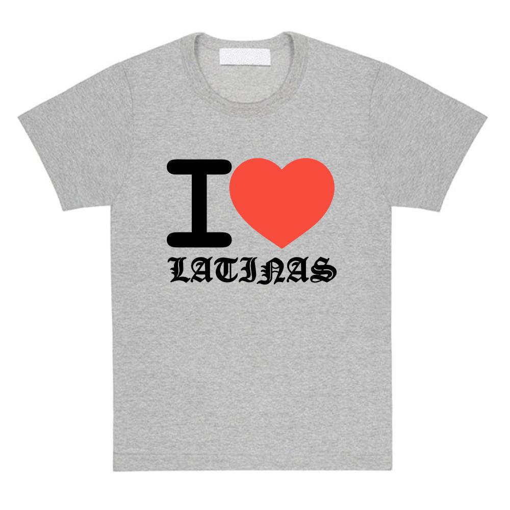 I Love Latinas T-Shirt Sasha Keable Printing Tshirts Short Sleeve Casual T Shirt Crew Neck Fashion Unisex Streetwear
