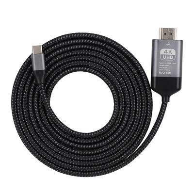 Kabel USB-C do HDMI 4K60Hz Aluminiowa Obudowa Pleciony 2M USB C do HDTV dla MacBook Pro 15 i 13 2017 2016