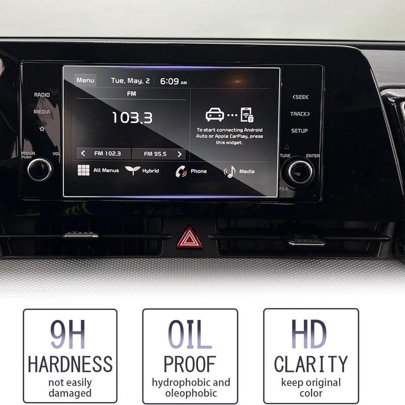 Tempered glass screen protector film For Kia Sportage NQ5   8 inch Car radio  Navigation Interior anti-scratch fitting