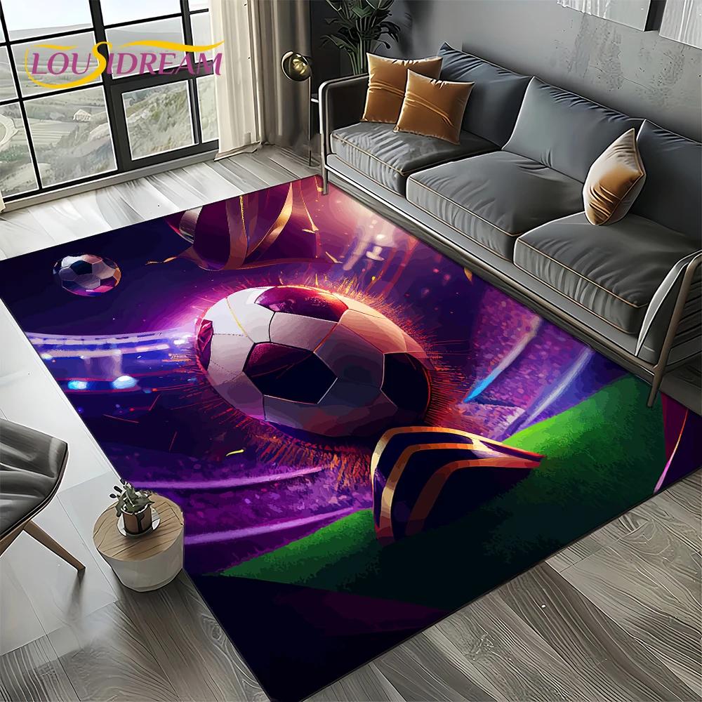 Football Field Soccer Sport 27 Style Carpet Rug for Living Room Bedroom Home Sofa Decoration,Kids Area Rug Non-slip Floor Mat