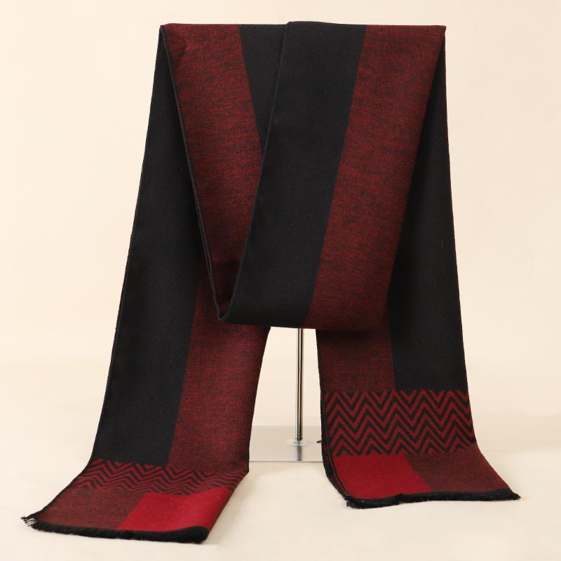 RUNMEIFA  Classic Autumn & Winter Warm Plaid Man Scarf Cashmere Wool Panama Soft Striped Long Scarf High Quality 40 Colors