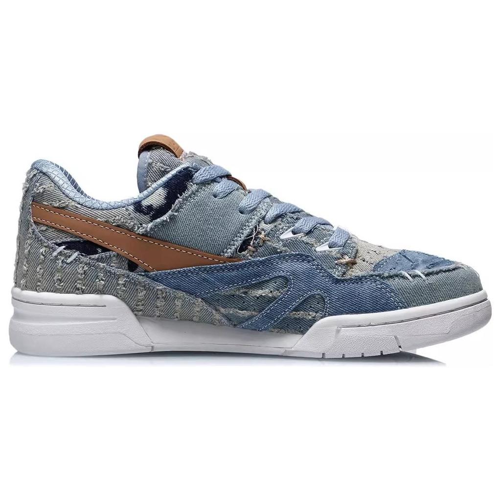 Li Ning 937 Deluxe Low Canvas Trendy Versatile Shock Absorption Slip Resistant Durable Low Top Retro Basketball Shoes Women Sneaker AGBR050-3