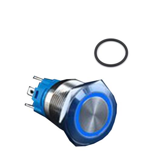Waterproof 16mm Metal Self-Locking Switch Button with Bright LED Light Lamp