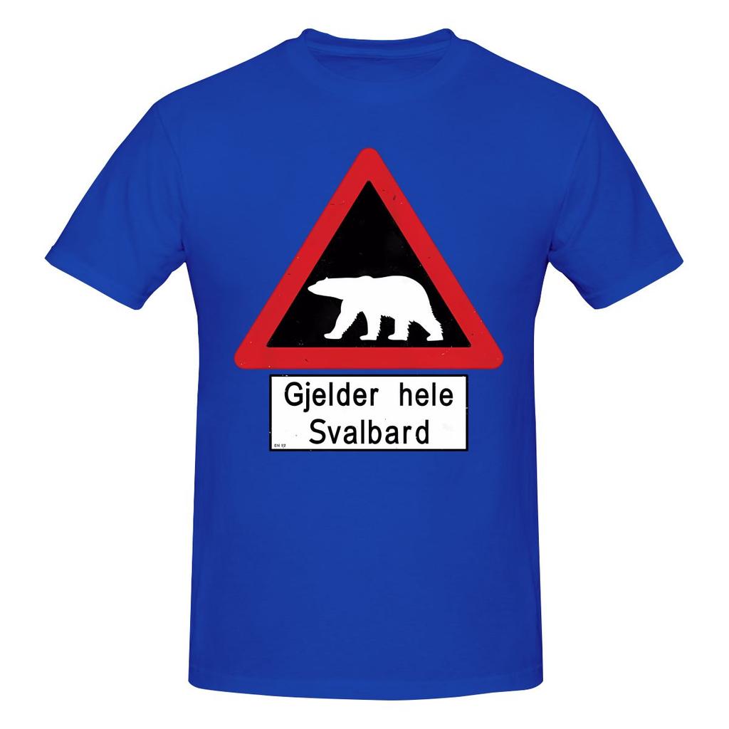 Lustiges Svalbard Eisbär Schild Gjelder Hele Svalbard Unisex Gedrucktes T-Shirt Unisex T-Shirtwesentlich