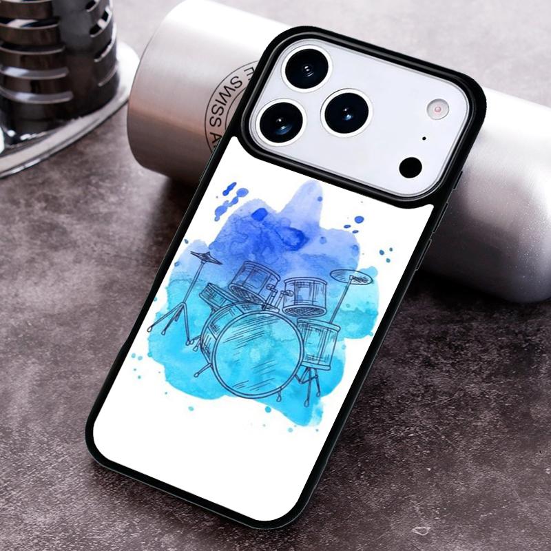 Musical Instrument Drum print Phone Case for iPhone 17 16 15 Pro Max Air 14 13 12 11 Plus Shockproof Capa Cover