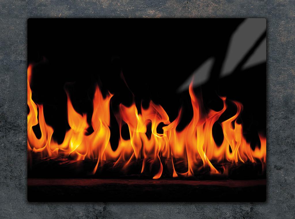 TABLA DE CORTAR DE CRISTAL 52x40 FUEGO