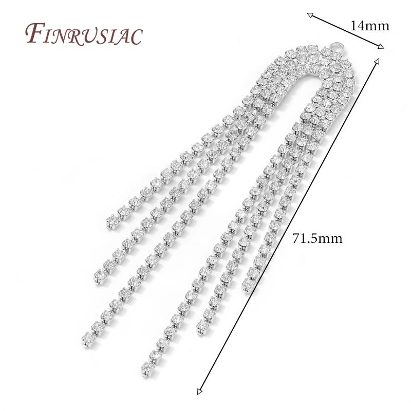 18K Gold Plated Brass Chain Tassel Charms For Jewelry,Tassel Earring Components,DIY Jewelry Making Supplies