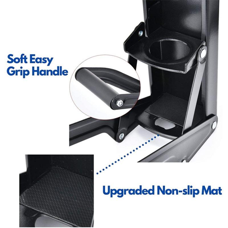 Drtič plechovek a otvírák na lahve 16 uncí Odolná ocelová gumová rukojeť Drtič Kuchyň pro plechovky od sody a piva Lahve Recyklační nástroj