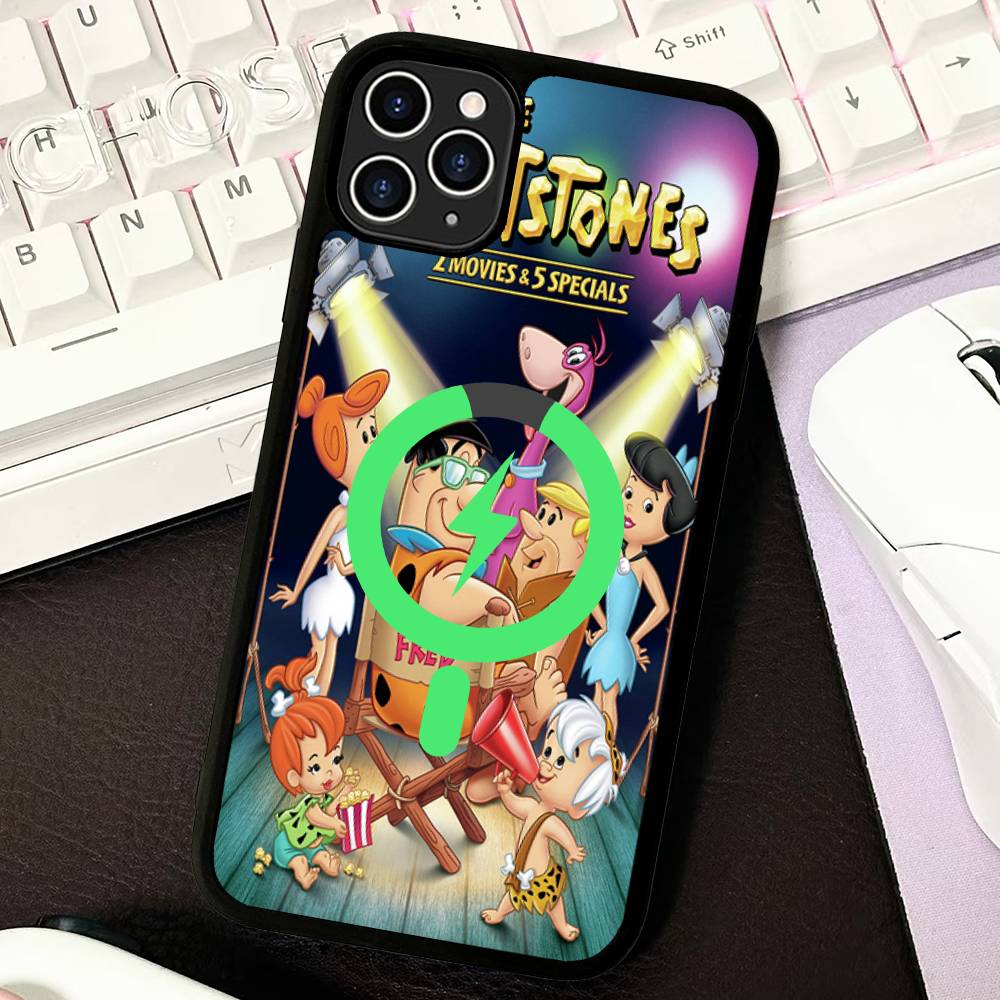 The Flintsto nes Cartoon For Case For IPhone 17 16 Pro Max 15 14 Plus 13 12 11 Wireless Charging Phone Cover