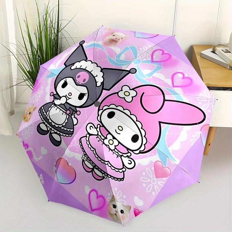 

Kuromi,My Melody Automatic opening and closing folding umbrella with 8 rib frame and compact travel design,perfect for all occasions | Sty