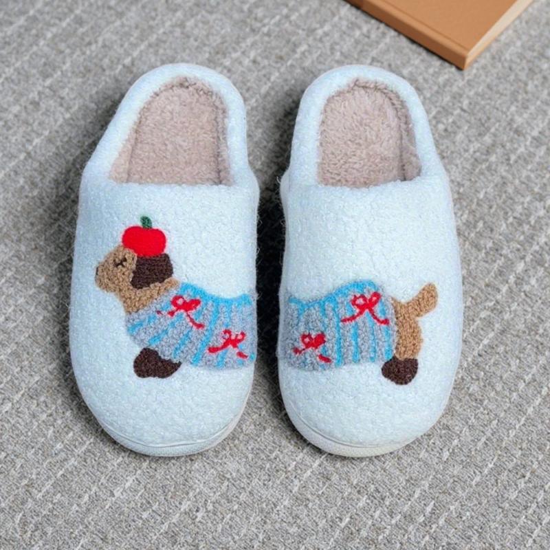 Cute Cartoon Pattern Slippers Casual Slip on Shoes Comfortable Indoor Home Slippers