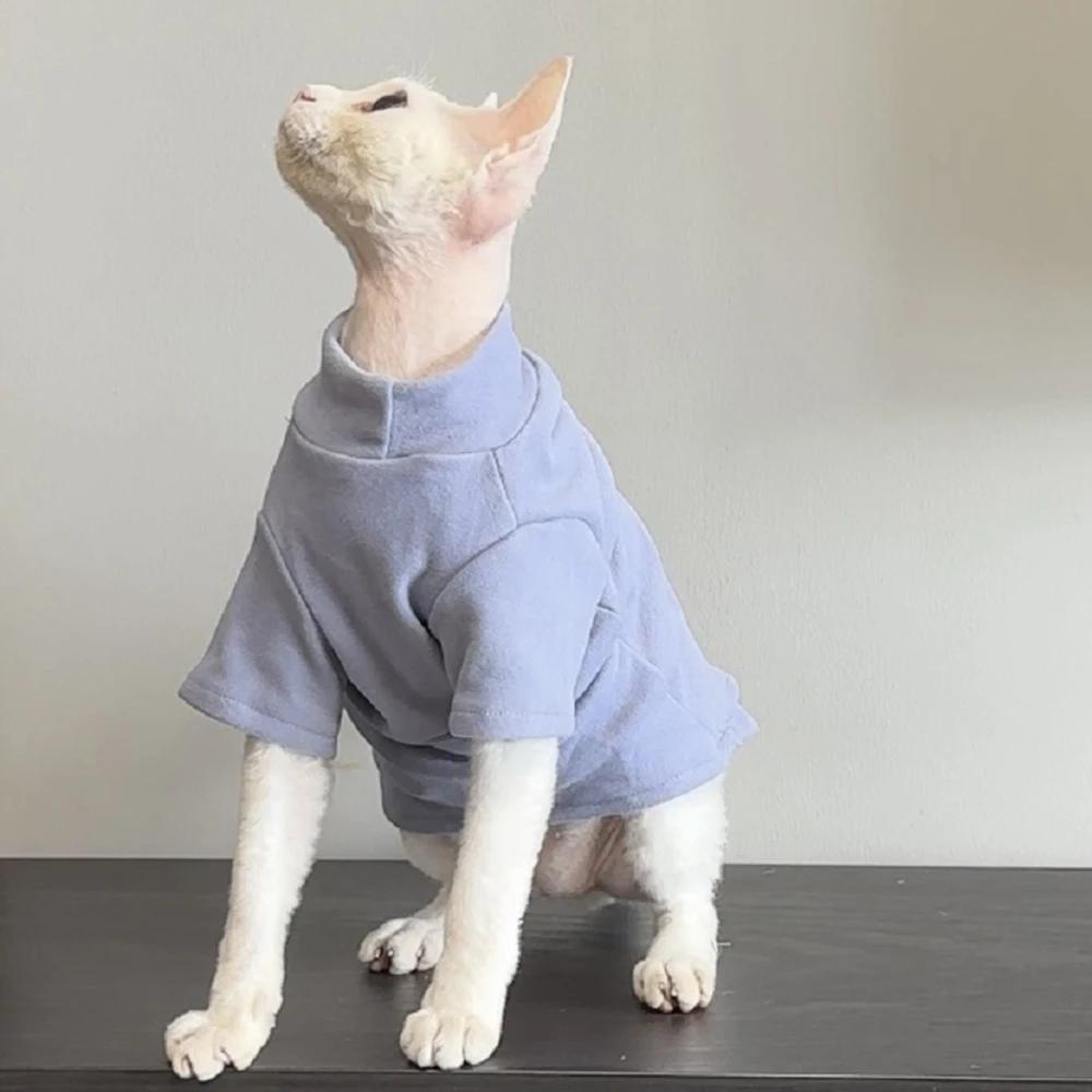 Autumn Winter Cat Hoodie for Cats Solid Pet Kitten Clothes Sphynx Maine Coon Ragdoll Pullovers ropa para gatos mascotas Shirts